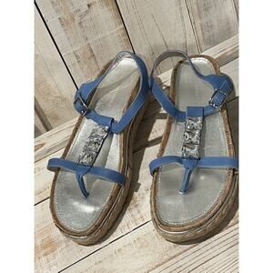 Donald J Pliner Blue‎ Strao Cleo Sandal's Women's Shoe Size 10M